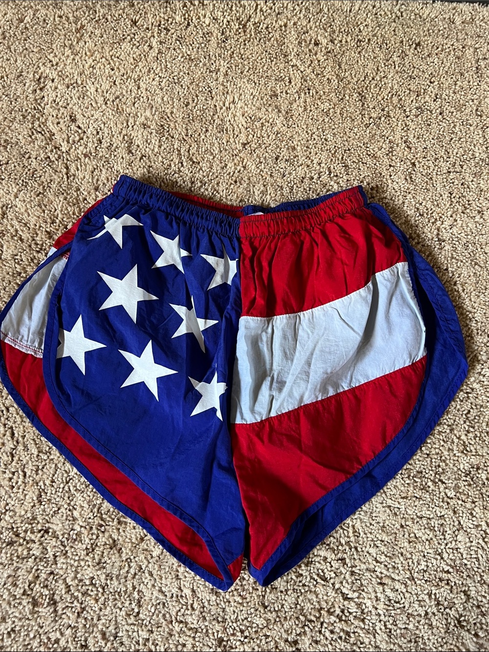Patriotic Stars & Stripes Women's Split Shorts - Red, White & Blue